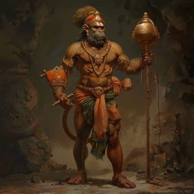 ¡Hanuman y la Historia de su Inmortal Lealtad: Una Exploración de la Devoción y el Sacrificio en la India del Siglo X!