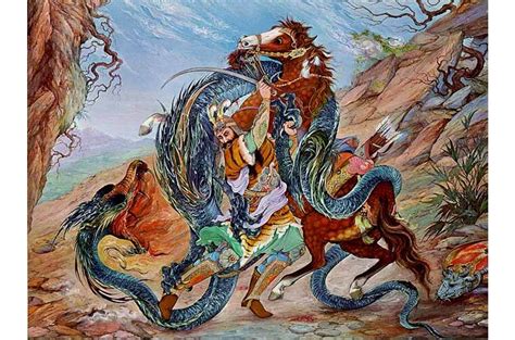  Shahnameh: Un poema épico persa lleno de héroes, reyes y criaturas fantásticas!